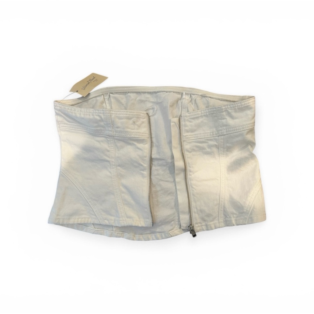 Universal Thread White Strapless Bustier Top NWT - image 2